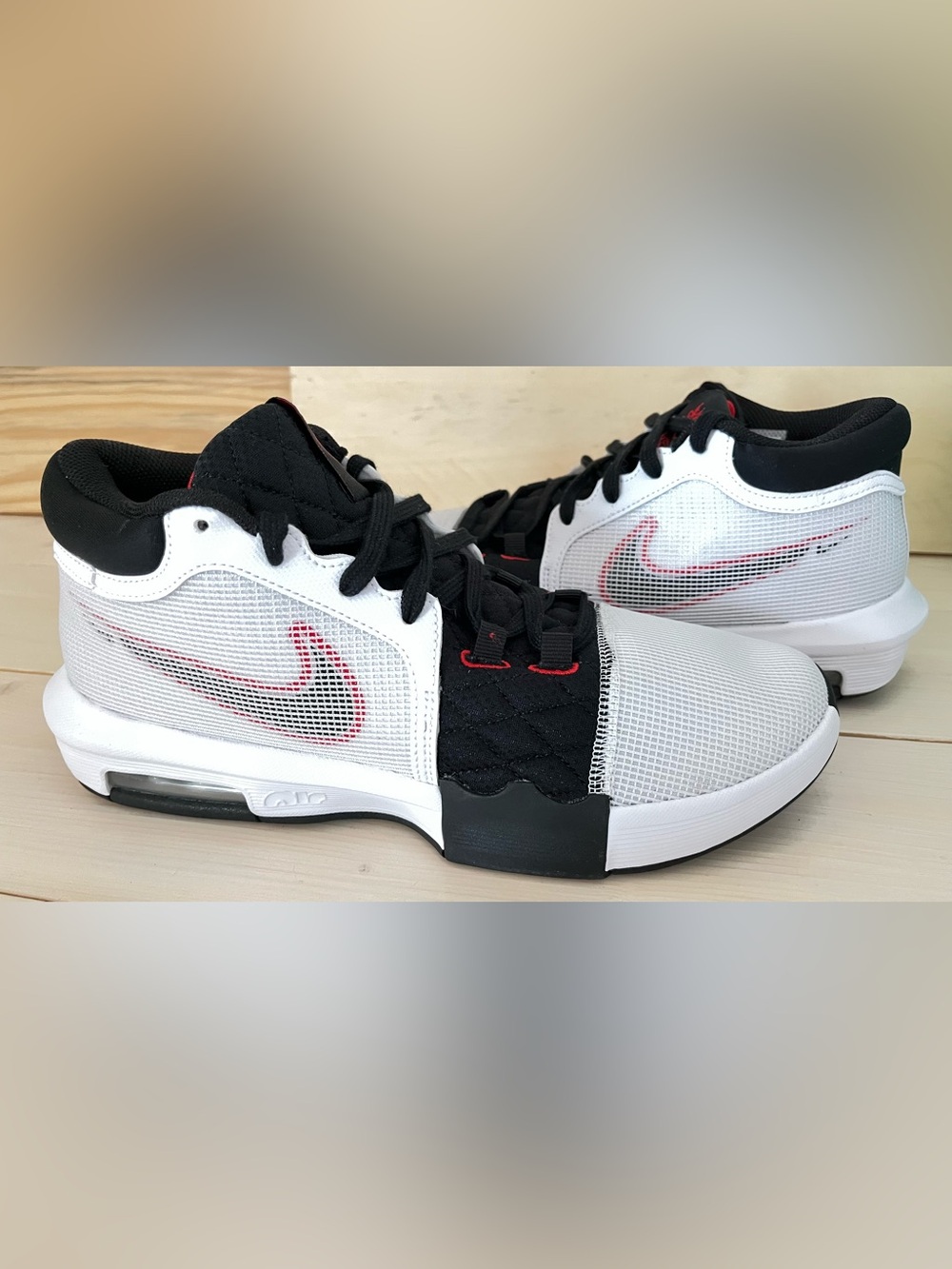Men's Athletic Training Shoes - Black, White & Red